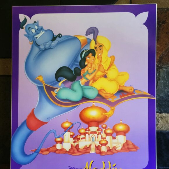 Vintage Disney’s Aladdin Wallboard Print/Lithograph-1990s - Picture 1 of 3